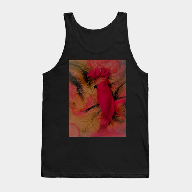 BRIGHT PINK FLORAL TROPICAL PARROT COCKATOO PALM JUNGLE POSTER PRINT Tank Top by jacquline8689